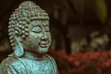 Estátua budista mindfulness