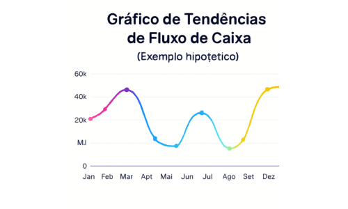 grafico tendencias fluxo de caixa
