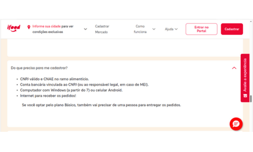Lista de documentos e pré-requisitos obrigatórios para cadastrar restaurante no iFood 2026 - CNPJ e Conta Bancária.